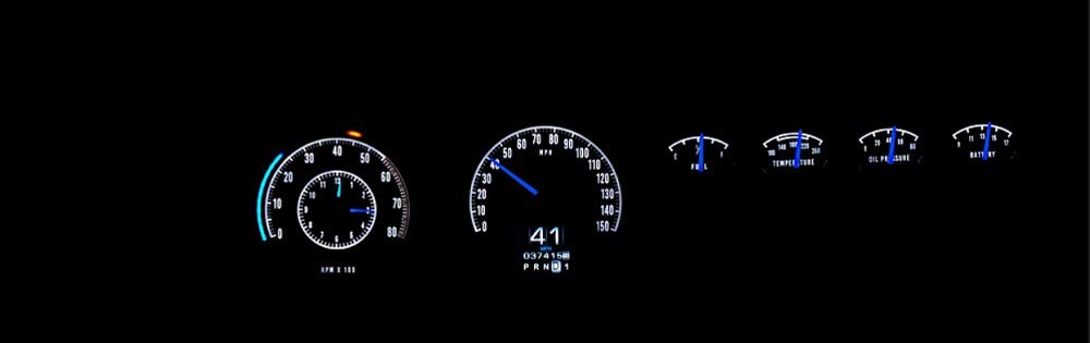 Dakota Digital Retrotech Gauge Instrument System RTX-68D-CHG-X Compatible with 1968-70 Charger, Super Bee, 1969-70 Coronet R/T and 1970 Plymouth GTX and Road Runner