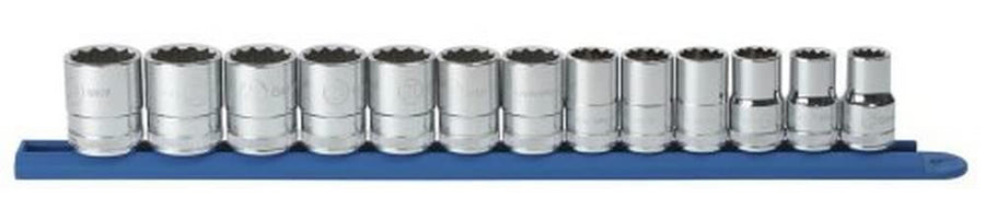 1/2" Drive GEARWRENCH Standard Metric Socket Set, 12 Point, 13 Pc.- 80710D