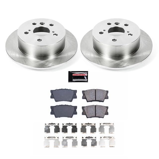 POWERSTOP Brake Kit - Autospecialty Rear Replacement Brake Kit For 2007-2012 Lexus ES350, 2008-2012 Toyota Avalon, 2007-2011 Toyota Camry, OE Brake Rotors & Ceramic Brake Pads, KOE3068