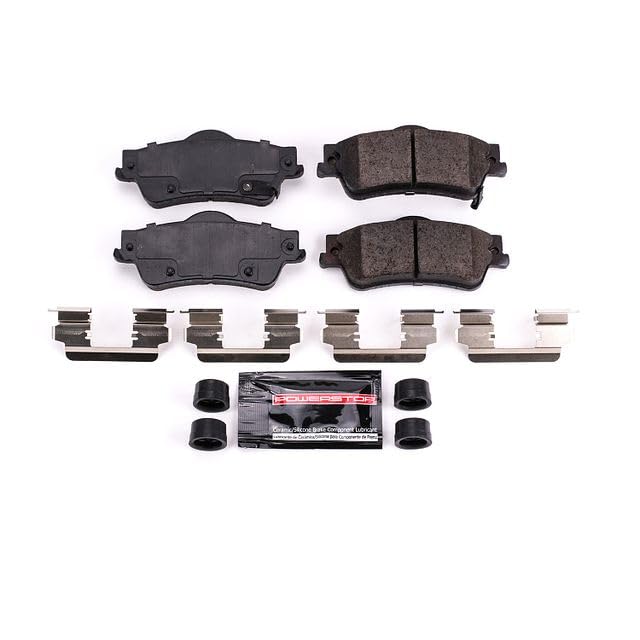 Power Stop Z23-1352 Z23 Evolution Sport Rear Carbon Fiber Infused Ceramic Brake Pads with Hardware
