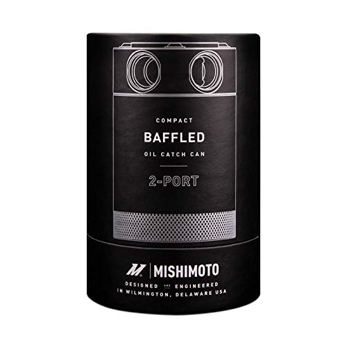Mishimoto Compact Baffled Oil Catch Can, 2-Port, Polished MMBCC-CBTWO-P