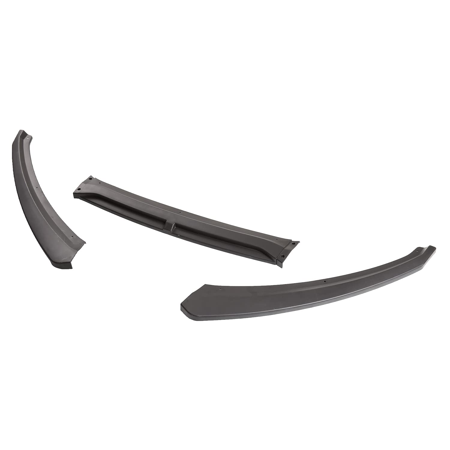 Front Bumper Lip Spoiler Splitter Body Kit Spec-D Tuning Matte Black 3PC Compatible with 2015-2018 Ford Focus