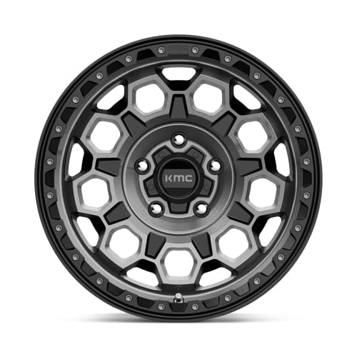 KMC 17X9 TREK 5X5.05.71 18mm SATIN BLACK WITH GRAY TINT - KM54579050418