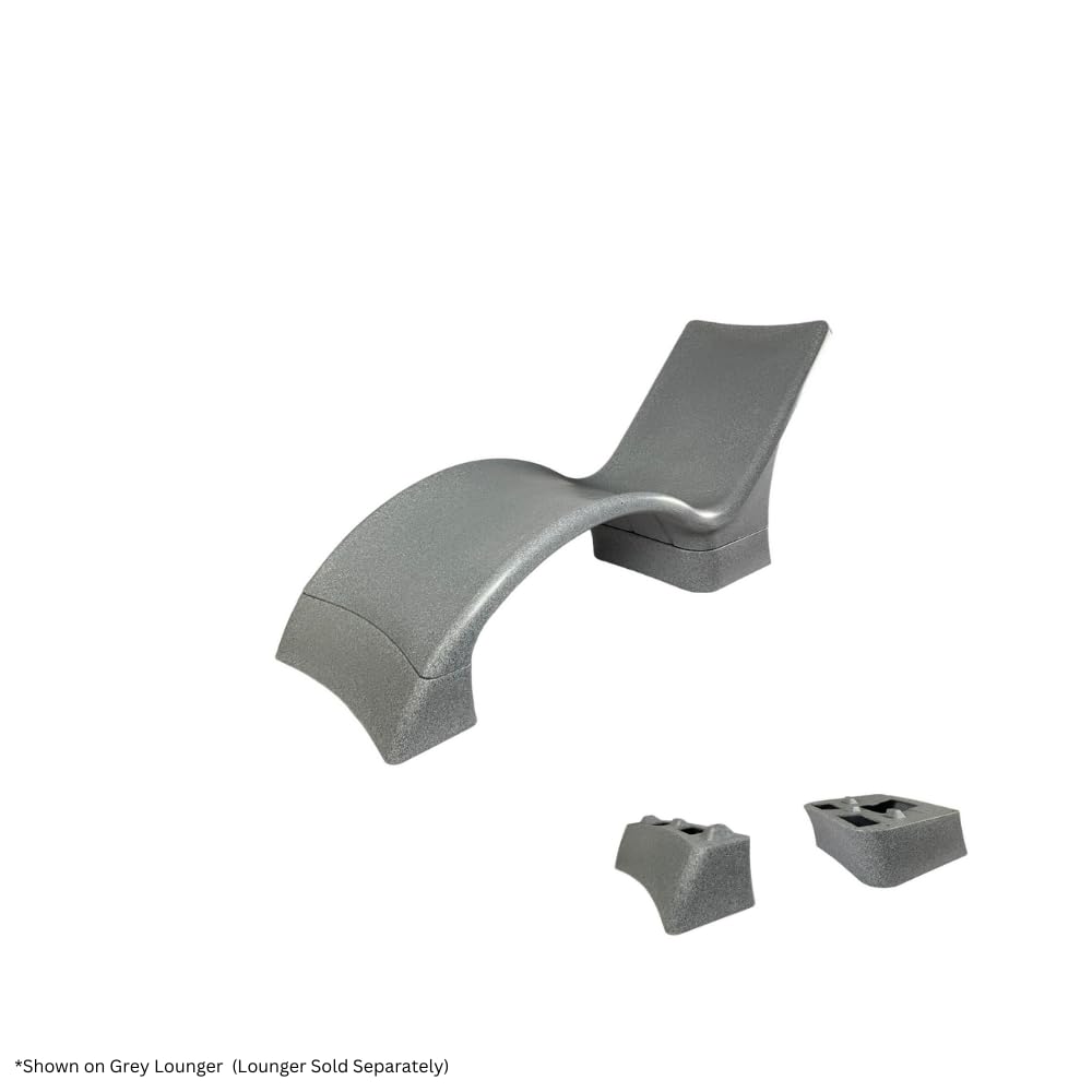 Global Pool Products Deep Water Kit Lounger - Chaise Lounge Chairs Extension - in Pool Elevated Lounger Kit - Gray GPP-LF-DW-G
