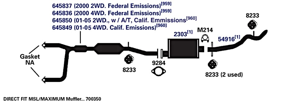 Exhaust Tail Pipe AP Exhaust Products 54916