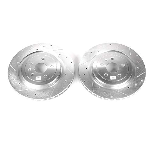 Power Stop AR8681XPR Evolution Rear Drilled & Slotted Rotor Pair For Cadillac CTS 2009-2019, Chevrolet Camaro 2010-2015, Chevrolet Camaro 2017-2021 [Model Specific]