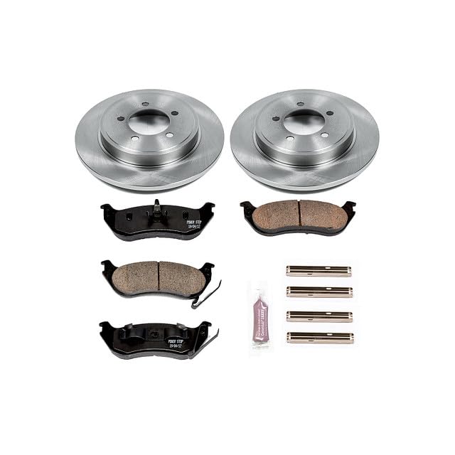 POWERSTOP Autospecialty KOE1929 Rear Replacement Brake Kit-OE Brake Rotors & Ceramic Brake Pads For Ford Explorer, Ford Explorer Sport Trac, Mercury Mountaineer [Model Specific]