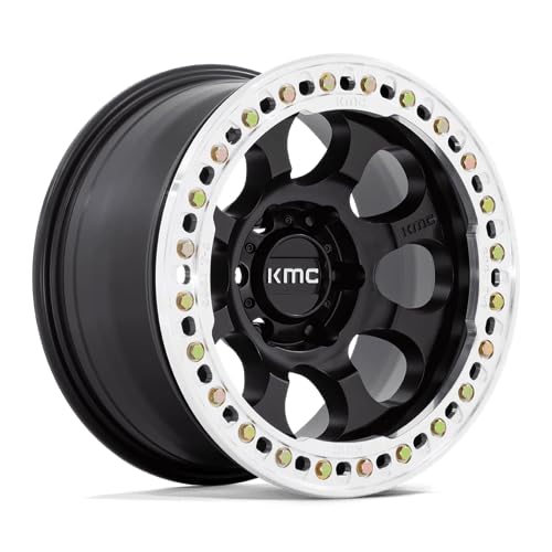 KMC Wheels 17X8.5 KM237 5X5.0 S-BLK-MACH-RG 0MM - KM237MD17855000