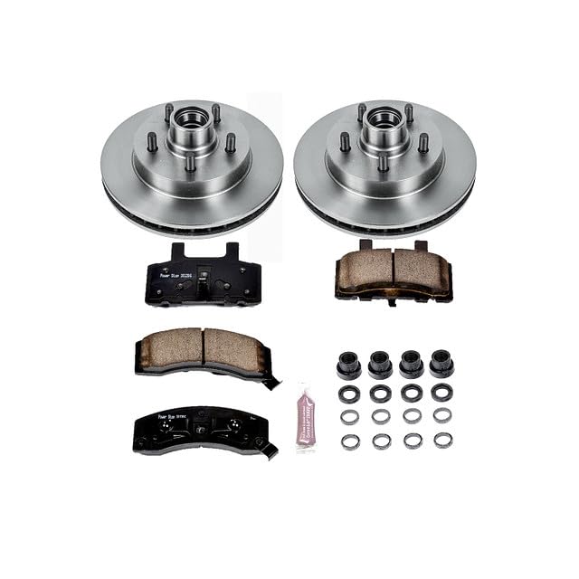Power Stop Autospecialty KOE1991 Front Replacement Brake Kit-OE Brake Rotors & Ceramic Brake Pads For Chevrolet Tahoe 1998-2000, GMC Yukon 1998-1999 [Model Specific]