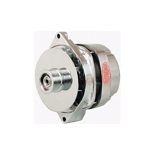 Alt GM Powermaster 17SI Chrome 120A 1V Pulley/Baffle 1 or 3 Wire