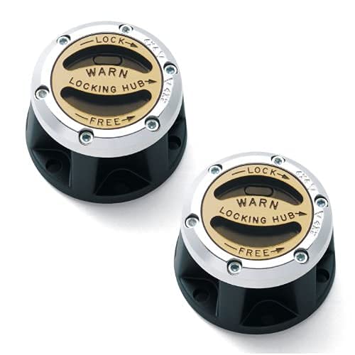 Premium WARN 34581 Manual Locking Hub with Zinc Aluminum Alloy Dial, Dual Seals and 26 Splines, Chrome, 1 Pair