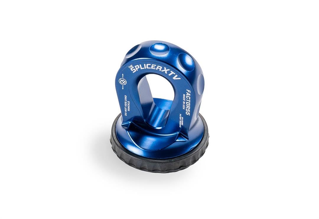 Factor 55 XTV Splicer Synthetic Rope Shackle Mouting Thimble, Blue Fits Pin/Bow End of 1/2 and 5/8" Shackles