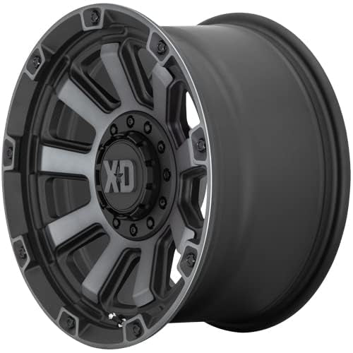 XD Wheels Gauntlet Xd852 Satin Black with Gray Tint Wheel with Alloy Steel (20 x 9. inches /6 x 106 mm, 0 mm Offset)