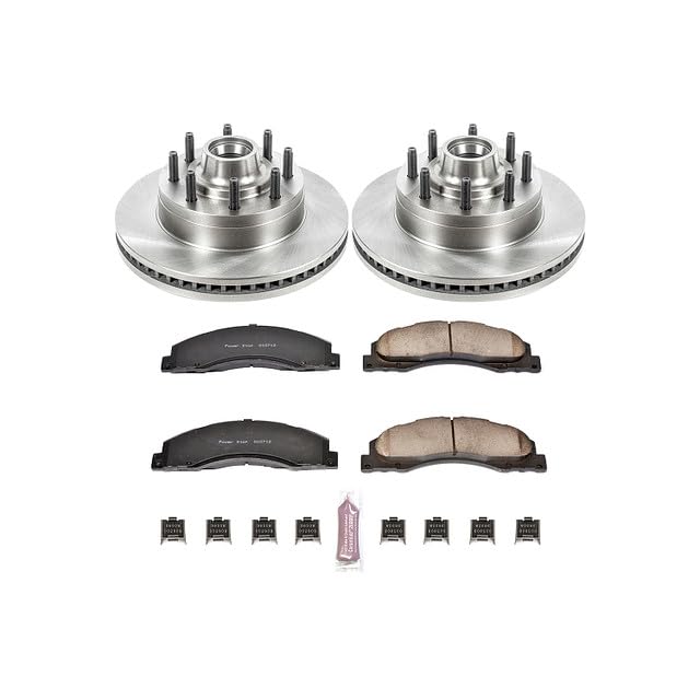 POWERSTOP Autospecialty KOE4716 Front Replacement Brake Kit-OE Brake Rotors & Ceramic Brake Pads For E-150, E-250, E-350 Super Duty, E-350 Super Duty, E-450 Super Duty [Model Specific]