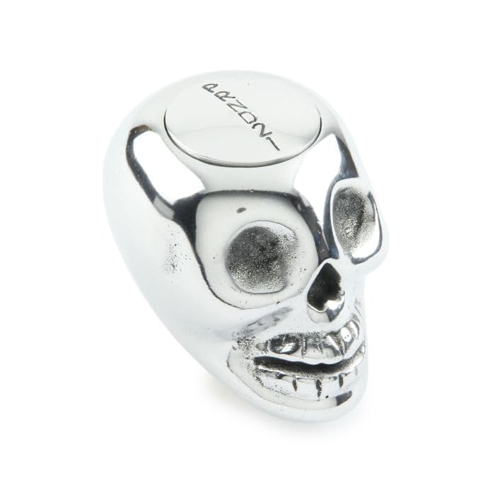 GM TH350 FM Shifter Black 23" Double Bend Lever Skull Knob
