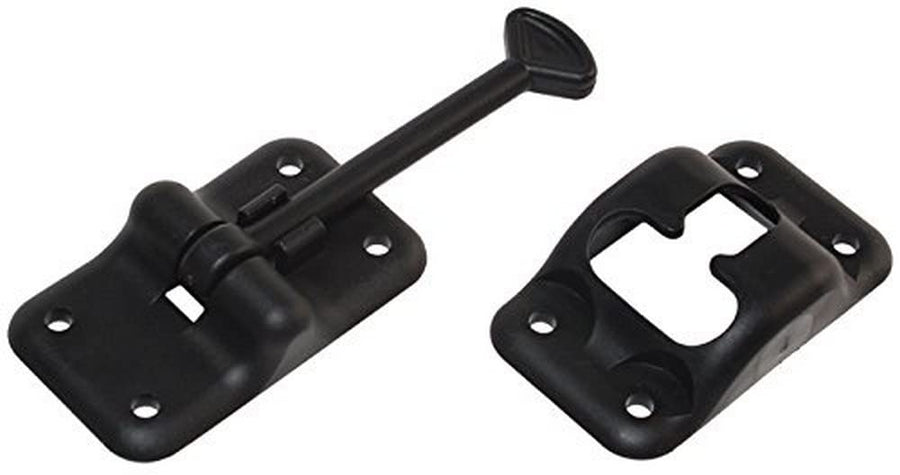 Entry Door Holder RV Designer E233 - T-Style RV Door Holder 3-1/2" Black - Durable Plastic for Camper/RV Doors - Easy Install with Plunger & Screws - Top RV Accessories