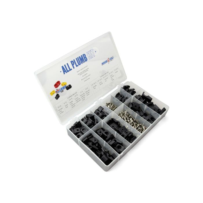 All Plumb T-CLAMP KIT, 3/16" to 3/8" Single and 5/16" to 3/8" Double Clamps, Black