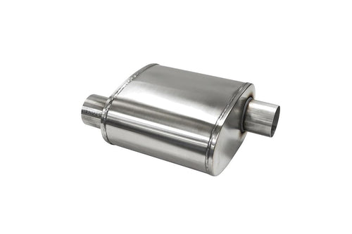 Corsa - CORSA EXHST Custom Sport Muffler 304SS 2.5in Offset In / 2.5in Offset Out 10in Length (CP2500S)