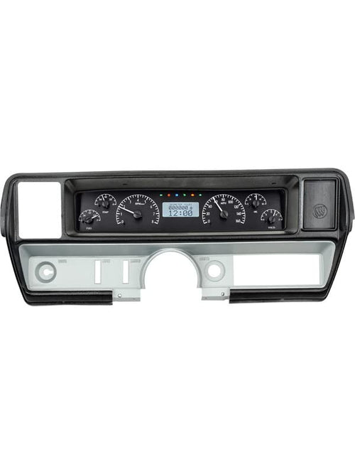 VHX-68B-SKY-K-W Dakota Digital VHX Analog Gauge System Compatible with 68 69 Skylark Black Alloy White Backlighting
