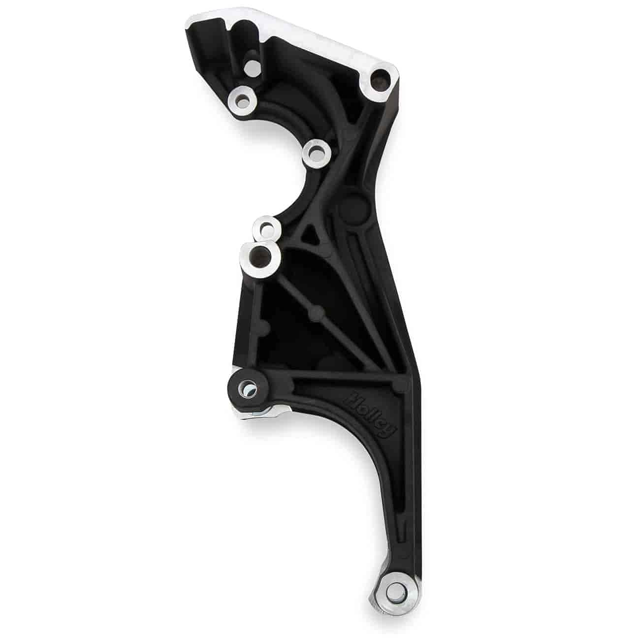 Holley Low 20-156BK LS Drive System (Alt, P/S w/o A/C) Driver's Side- Black