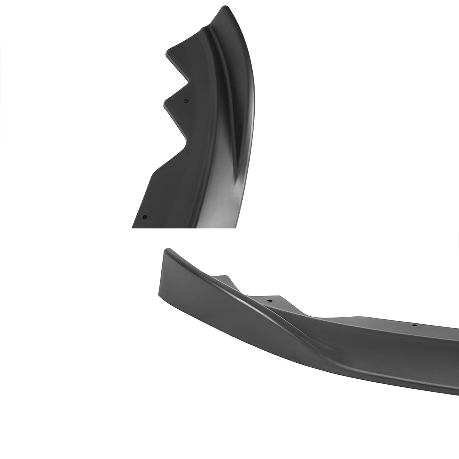 Matte Black PP Spec-D Tuning Front Bumper Lip Spoiler Splitter 3PC Compatible with 2015-2018 Cadillac ATS