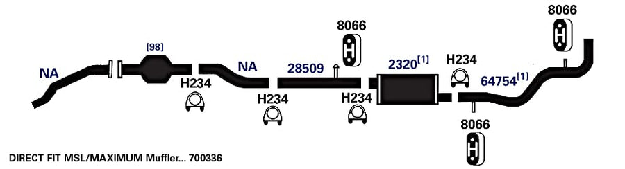 Exhaust Muffler AP Exhaust Products 2320