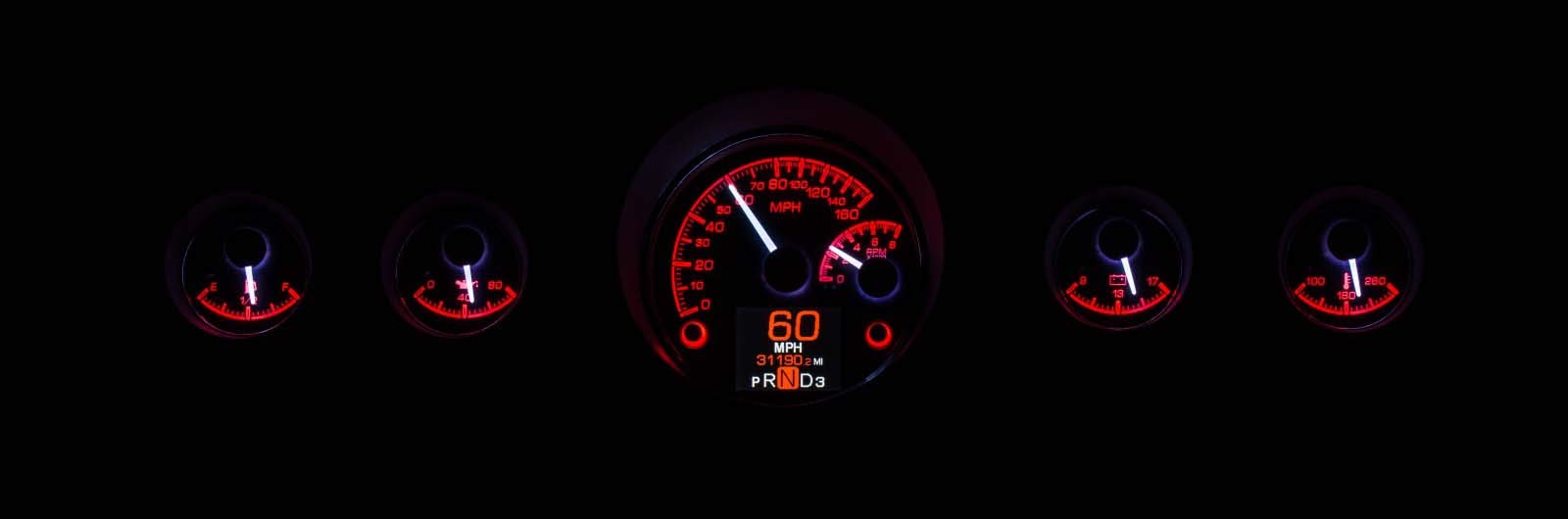 Dakota Digital Customizable 65 66 Ford Mustang Gauges Kit Silver Alloy HDX-65F-MUS-S