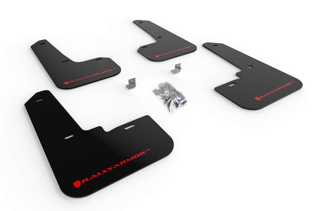 Mud Flap Rally Armor UR Black w/Red Logo FITS 20+ Subaru Legacy MF64-UR-BLK/RD