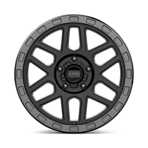 KMC Wheels 17X8.5 MESA 5X5.04.75 0mm SATIN BLACK WITH GLOSS BLACK LIP - KM54478550700