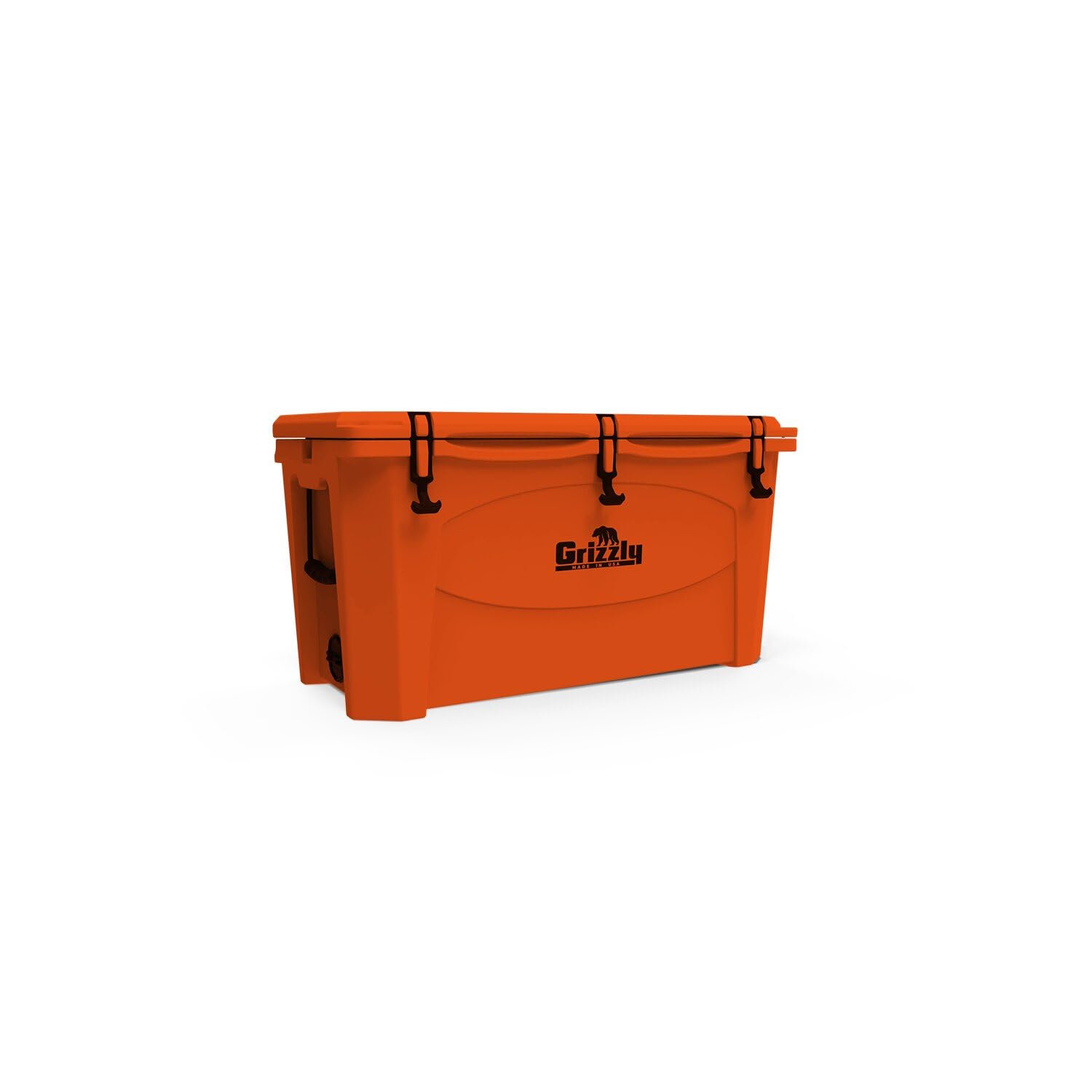 100 Cooler Grizzly | 100 qt Ice Chest Durable Rotomolded Insulated | Made in USA | Warranty for Life | for Beach Boat Camping Fishing Hunting | G100 | Orange