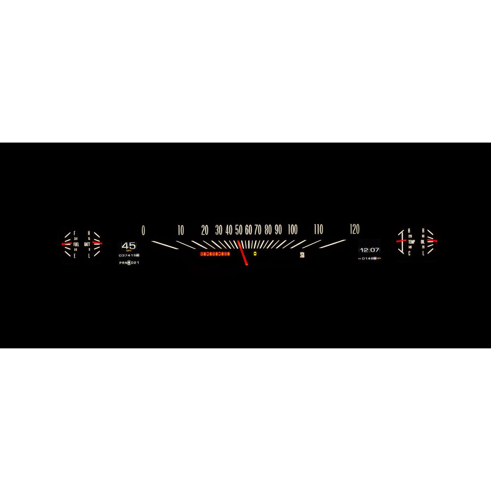 Dakota Digital Retrotech Gauge Instrument System RTX-66C-CVL-X Compatible with 1966-67 Chevy Chevelle/El Camino