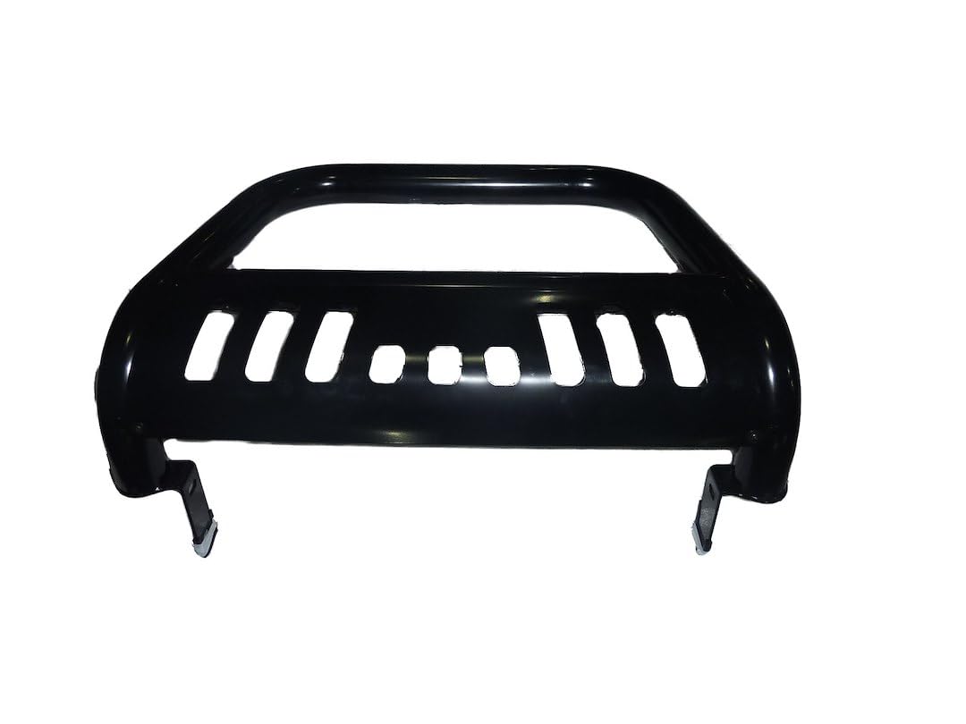 Bull Bar TrailFX with Skid Plate Fits Chevrolet Silverado 1500 2020-2025 Black Powder Coated Steel 3 Inch Diameter Bolt-On Holes for Optional Lighting TrailFX B0036B