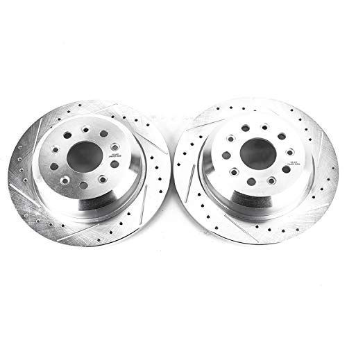 Power Stop AR8388XPR Rear Brake Rotor Pair Drilled and Slotted For Jeep Wrangler 2018-2024 [Model Specific]