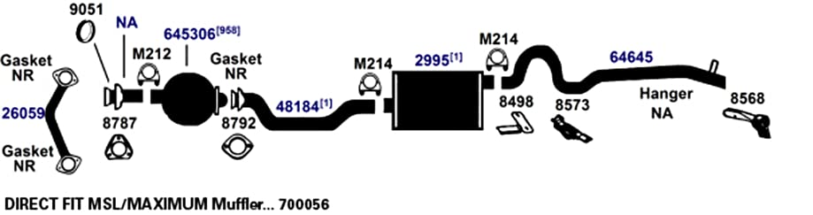 Exhaust Muffler AP Exhaust Products 2995