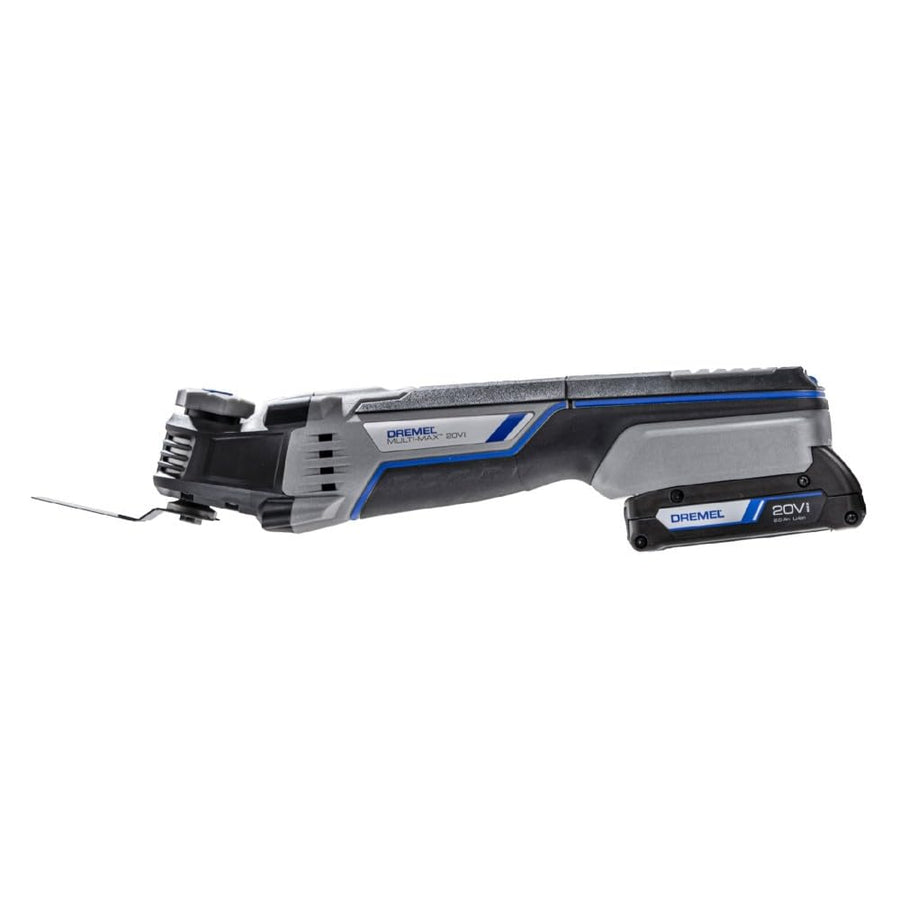 Dremel Cordless MM20V-02 20v Max Lithium-Ion Multi-Tool Kit with Three Accessories, Two Batteries, One Charger, Dust Adapter and Storage Bag