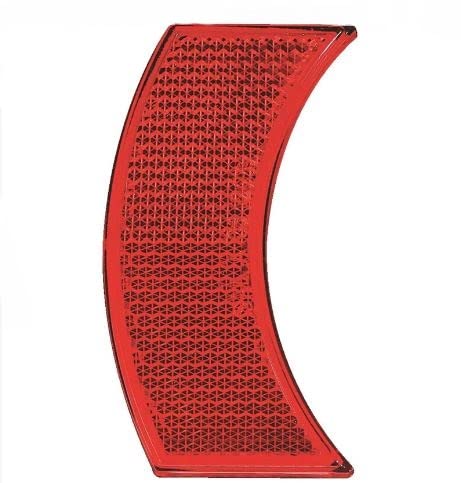 1/2 Moon Reflector, Custer RFL-HMR Red Adhesive