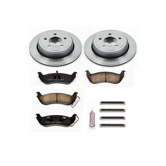 Power Stop KOE1368 Rear Replacement Brake Kit-OE Brake Rotors & Ceramic Brake Pads For Ford Crown Victoria, Mercury Grand Marquis, Mercury Marauder [Model Specific]