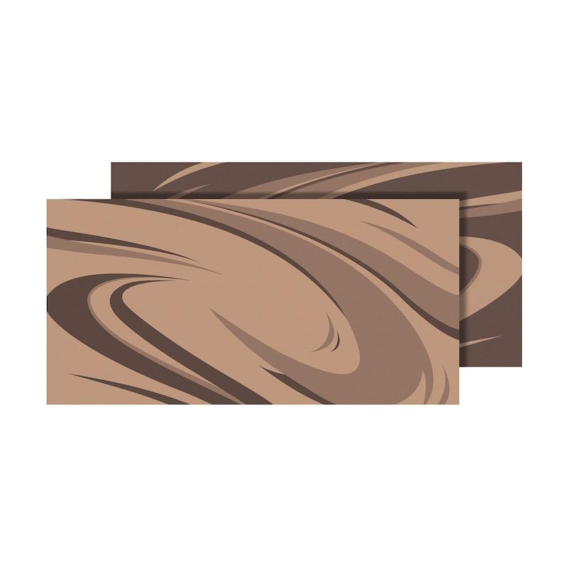 Faulkner 53010S Patio Mat, Modern Swish Design, 18 Foot Length x 9 Foot Width, Brown/Beige, Polypropylene, Reversible Fabric, Without Grommets, with Storage Bag/Corner Tie-Downs