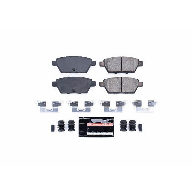 Power Stop Z23-1161 Z23 Evolution Sport Carbon Fiber Infused Ceramic Brake Pads with Hardware For Ford Fusion, Lincoln MKZ, Lincoln Zep, Mazda 6, Mercury Milan [Model Specific]