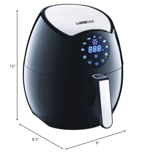 Ming's Mark GoWISE USA GW22621 Electric Air Fryer, 3.7 QT, Black