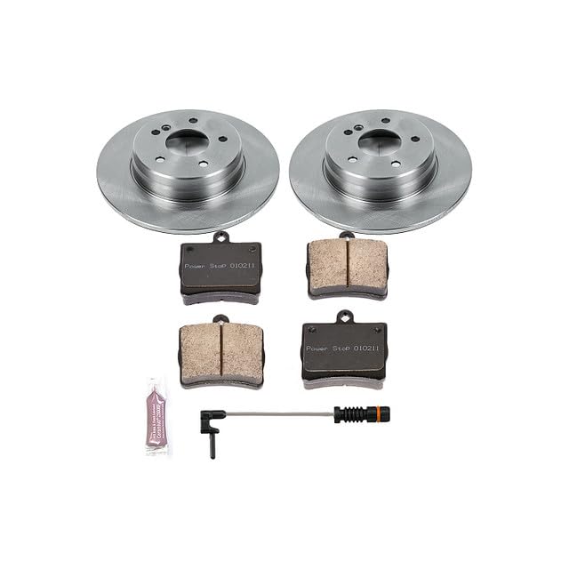 Power Stop KOE6697 Rear Replacement Brake Kit-OE Brake Rotors & Ceramic Brake Pads For Mercedes-Benz CLK430 2000-2003 [Model Specific]