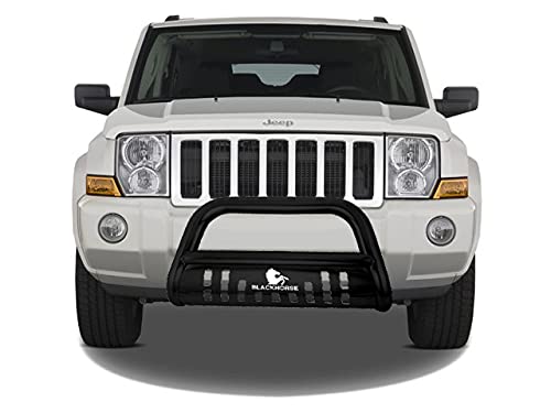 Bull Bar Black Horse Skid Plate Compatible with 2006-2010 Jeep Commander|2005-2007 Jeep Grand Cherokee-BB080009A-SP