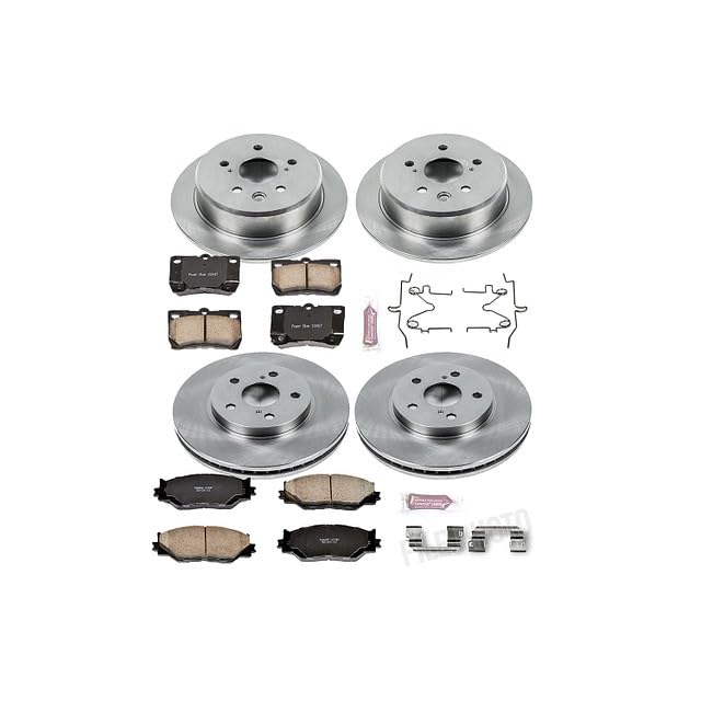 POWERSTOP Autospecialty KOE2407 Front and Rear Replacement Brake Kit with Brake Rotors and Ceramic Brake Pads For 2006-2013 Lexus IS250 [Application Specific]