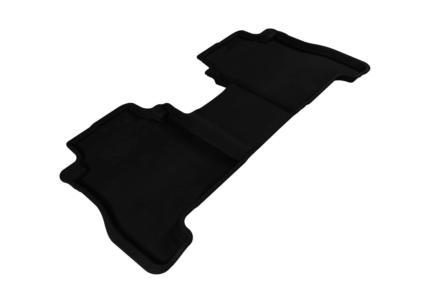Kagu 3D MAXpider Custom Fit Floor Mat (Black) for 2007-2012 Hyundai Santa FE - 2ND Row