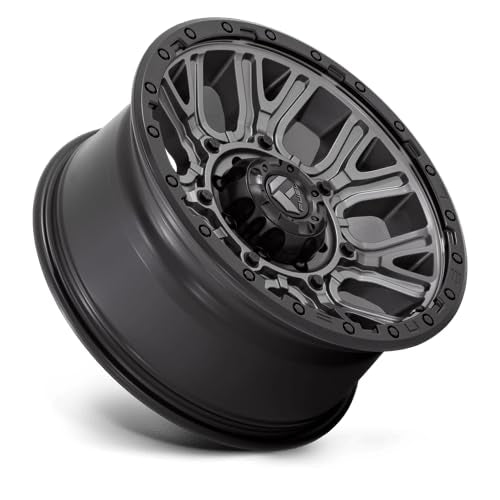 D825 TRACTION FUEL OFF-ROAD 20X9, 8X180, 5.04, 1mm MATTE GUNMETAL WITH BLACK RING - D82520901850