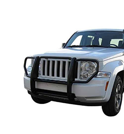 Bumper Guard Black Horse Grille brush 1-Piece Black Compatible with 2008-2012 Jeep Liberty-17A086400A