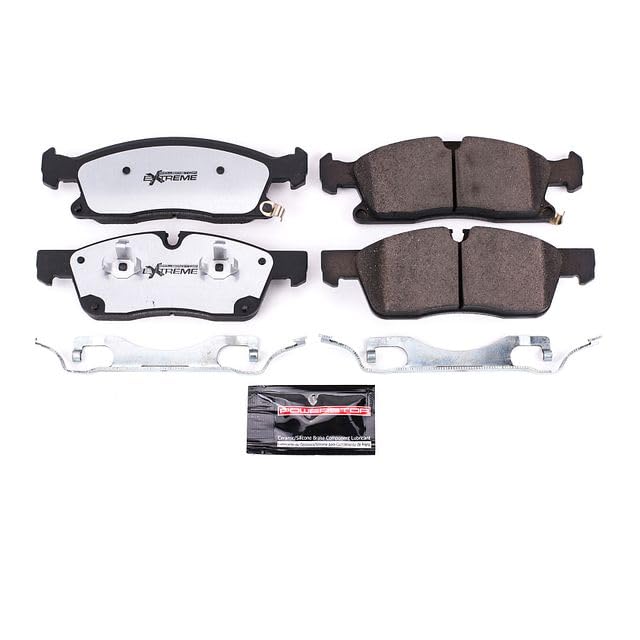 Z36 Truck & Tow Power Stop Z36-1904A Front Carbon-Fiber Ceramic Brake Pads For Jeep Grand Cherokee 2017-2021 [Model Specific]