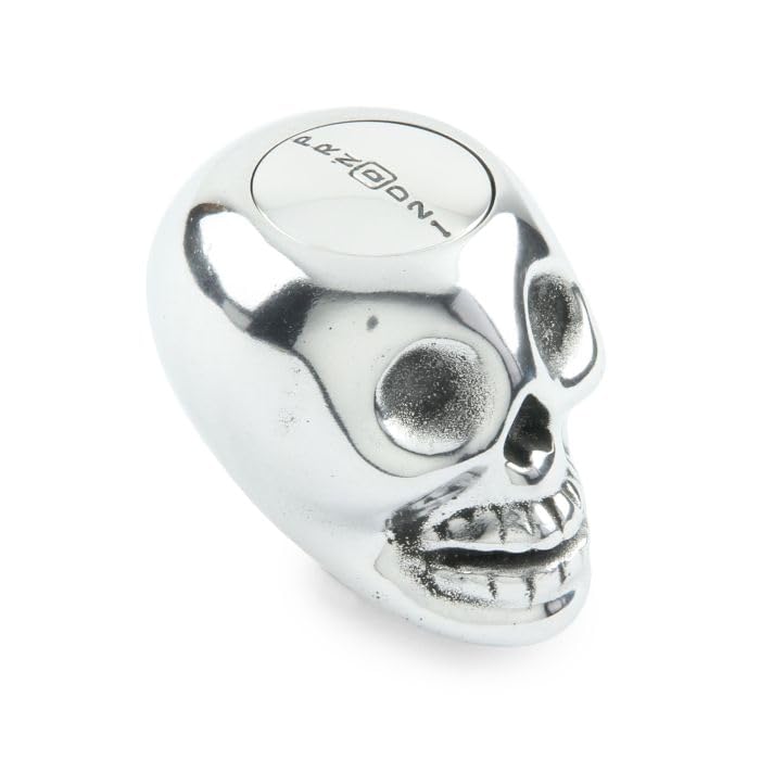 GM 700-R4 FM Shifter Chrome 8" Single Bend Lever Skull Knob
