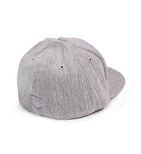Hat, TeraFlex 5237030 Premium Flexfit Flat Visor Heather Gray - Small/Medium, 1 Pack