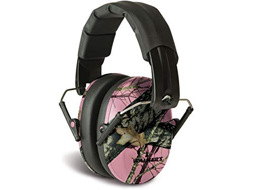 Walker's Folding Pro-Low Profile Earmuffs (NRR 22dB) Pink Mossy Oak